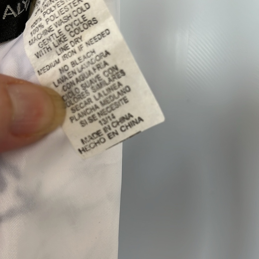 Alyn Paige white and black midi dress size 13/14 - Picture 10 of 10